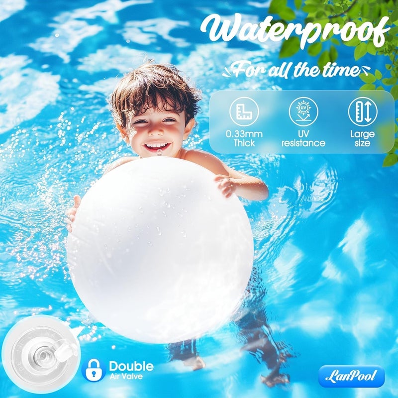 LanPool Floating Pool Lights,14" Flame Solar Pool Lights,Floating Glow Globe IP68 Waterproof, Solar Powered Swimming Pool Accessories, Large Floating Light Up Balls for Pool Pond Outdoor Decor-4PCS - Image 4